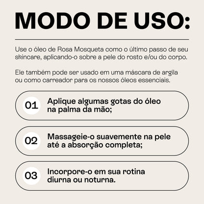 Óleo de rosa mosqueta puro 140 ml Beauts: modo de uso