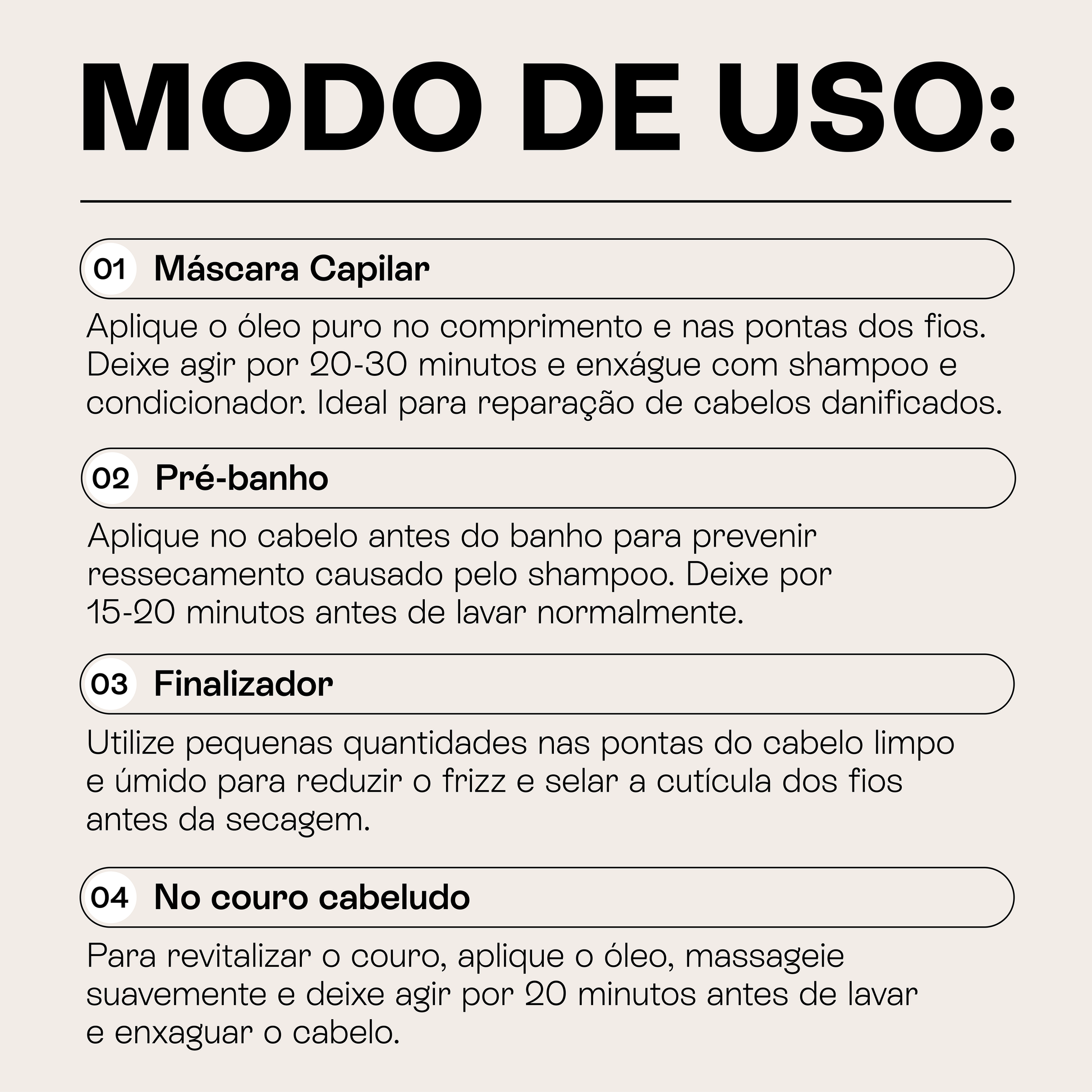 Como usar o Óleo Capilar Beauts: aplicação no couro cabeludo ou nos fios

