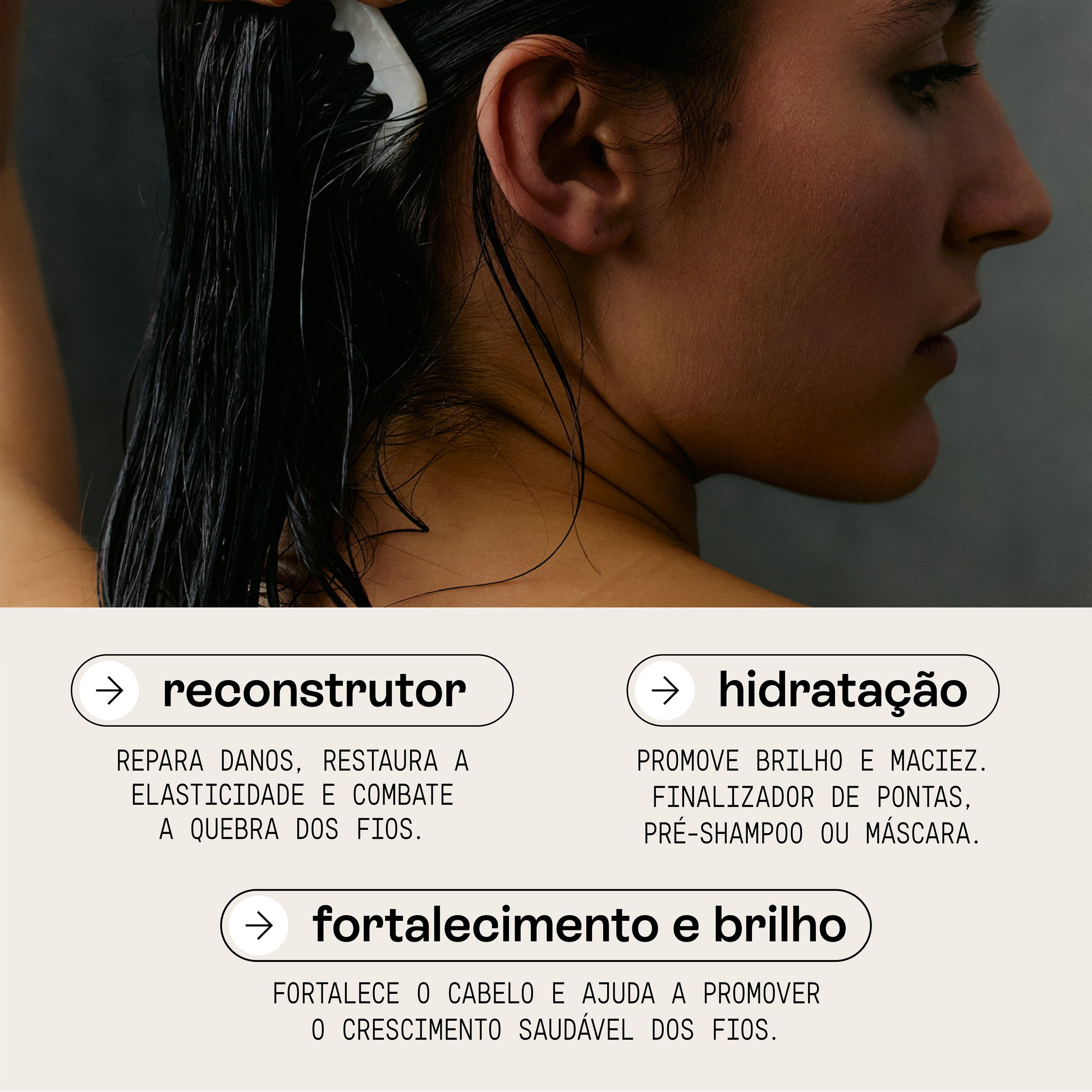Textura leve do óleo capilar Ojon e Aloe Vera com rápida absorção e brilho