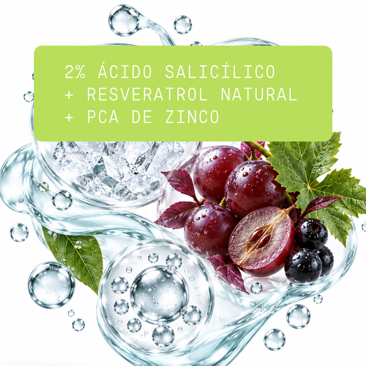 Sérum de ácido salicílico 2% Defense Beauts: ativos ácido salicílico, resveratrol e zinco